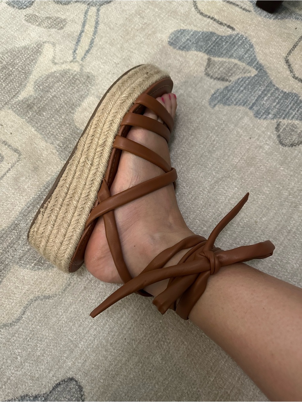 Espadrille Platform Wrap Sandals